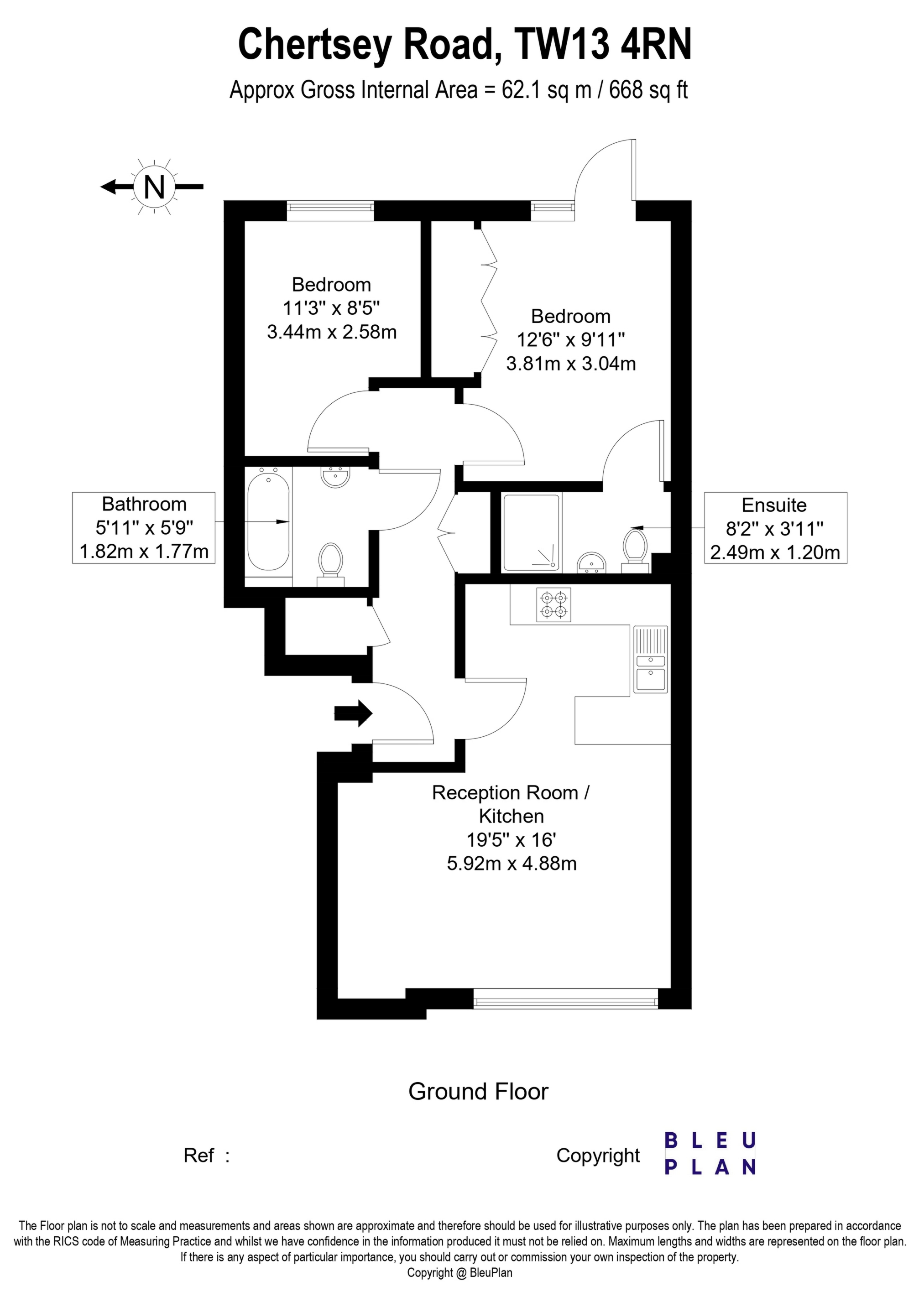 25 Phoenix Court 1, Chertsey Road, London floorplan