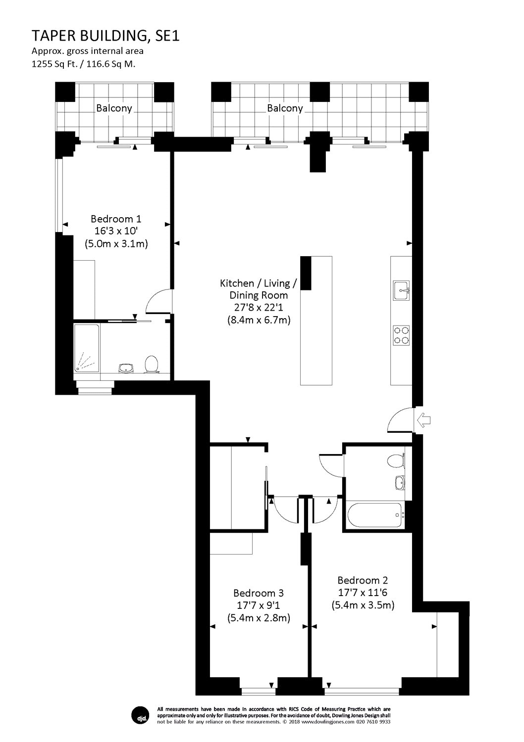 2 Bedrooms Flat for sale in The Taper Building, Long Lane, London SE1