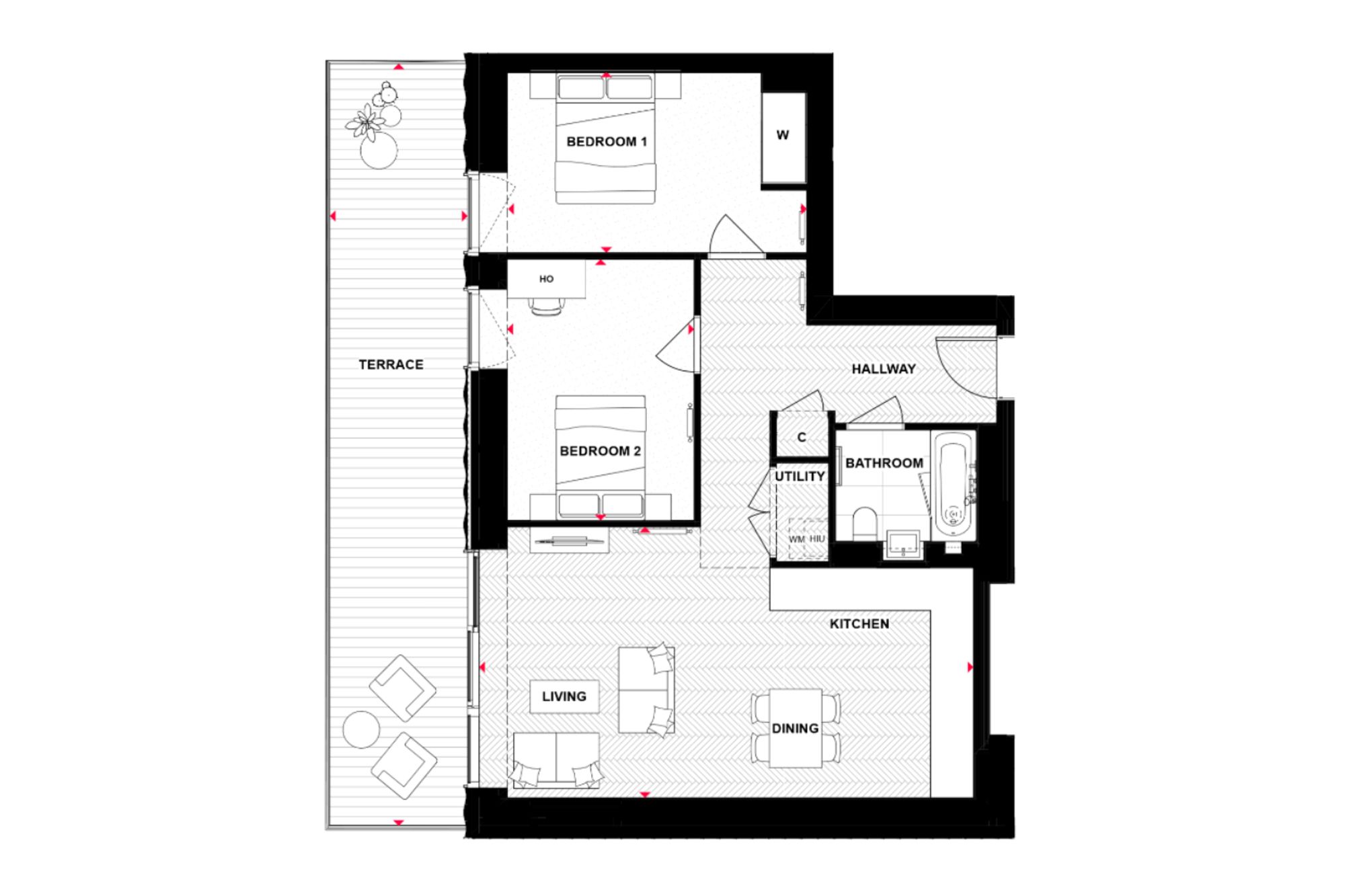 5.0.G01 Sailors Wharf 2 Duke of Wellington Ave, London floorplan