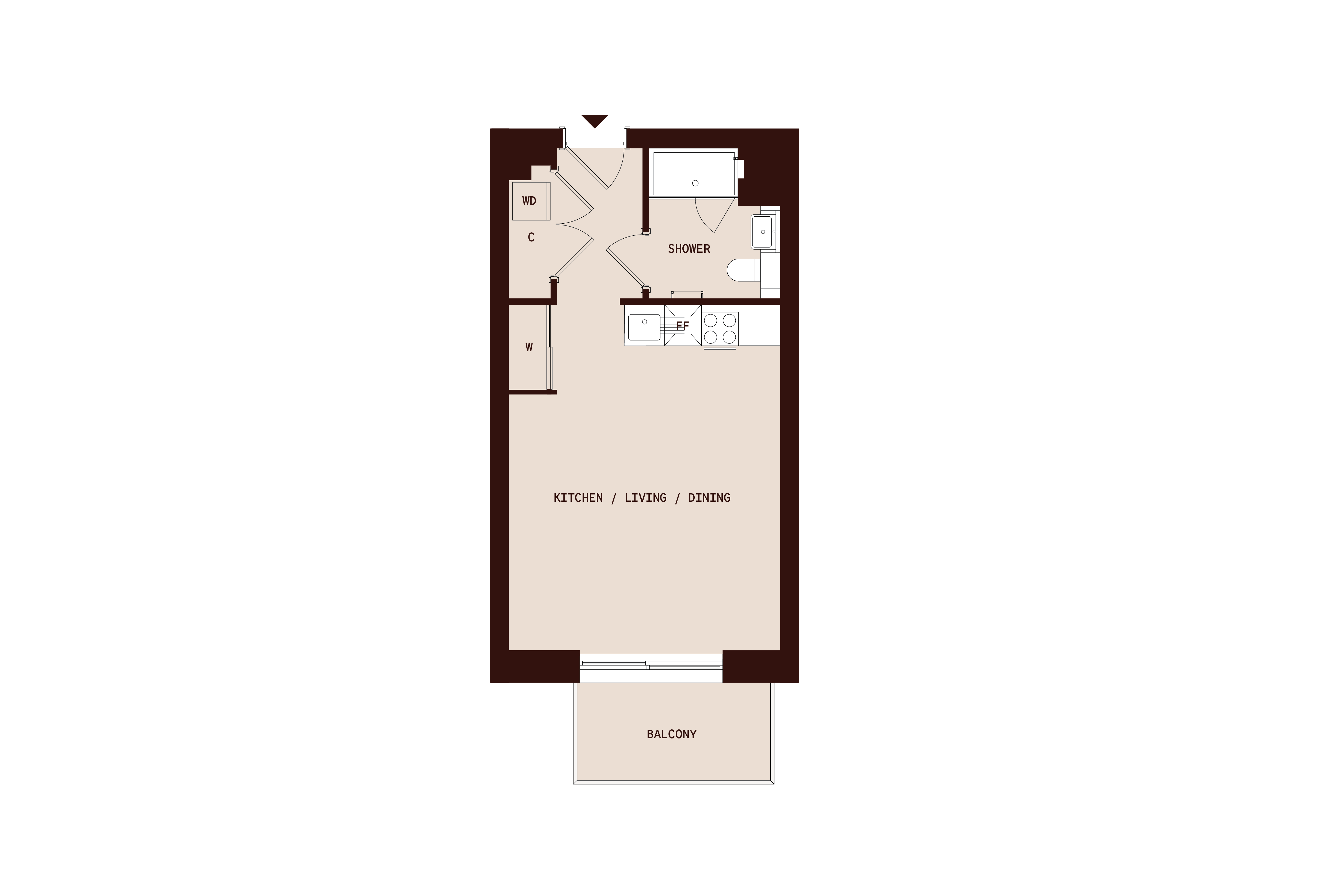 Flat 31, Delfino House, 21 Beaufort Square, Colindale floorplan