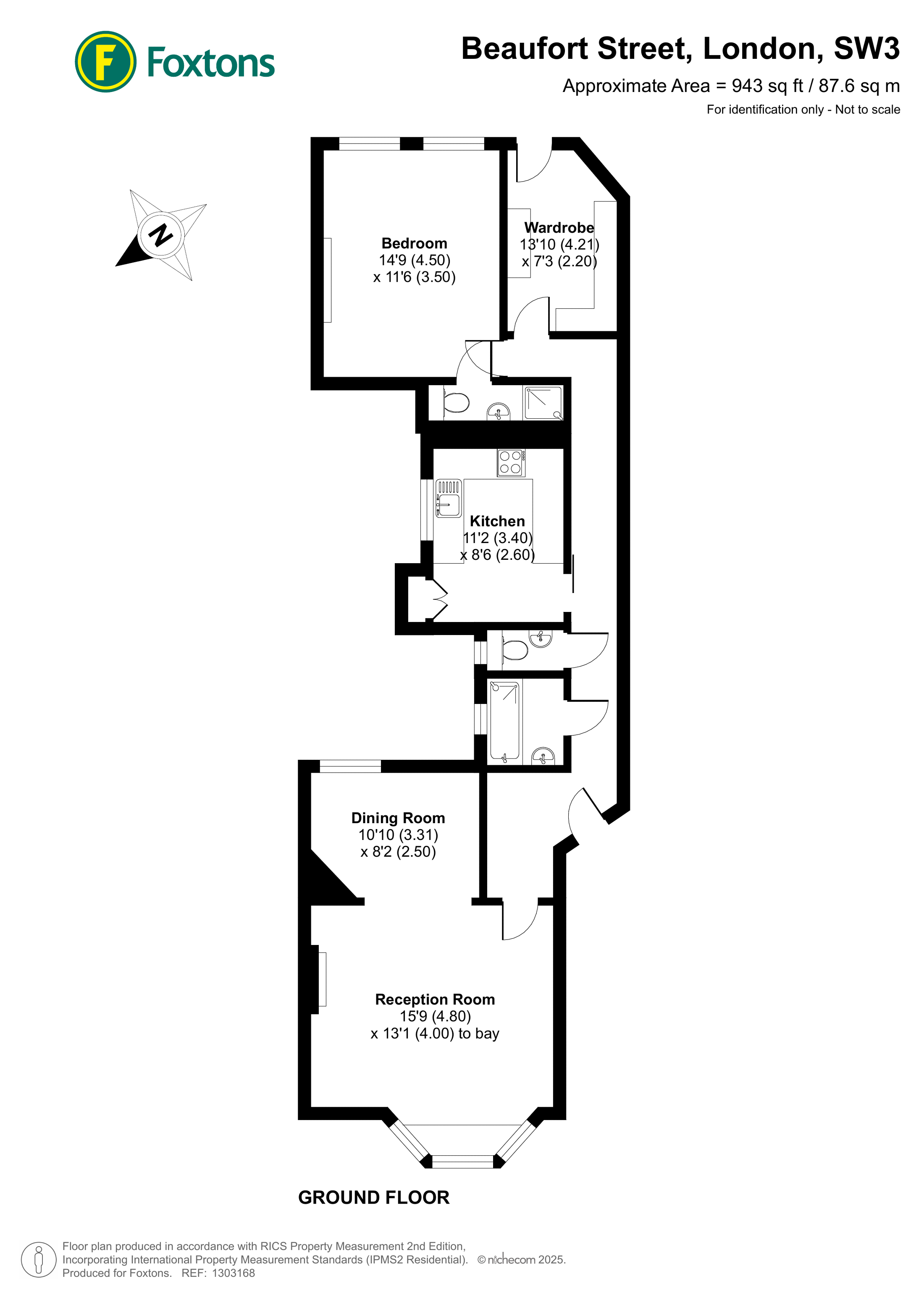 Beaufort Mansions, Chelsea floorplan