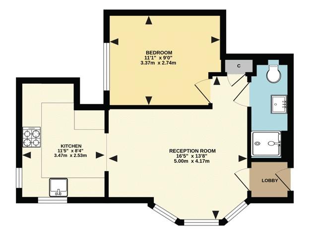Flat 5 Greystone Court, London Road North, Redhill floorplan
