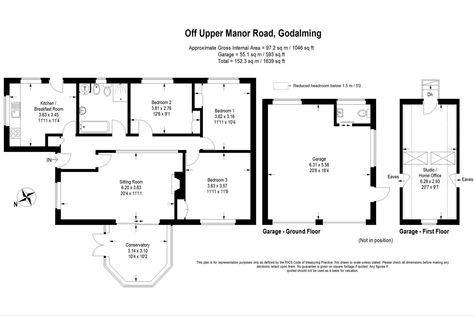 The Briars, Off Upper Manor Road, Godalming floorplan