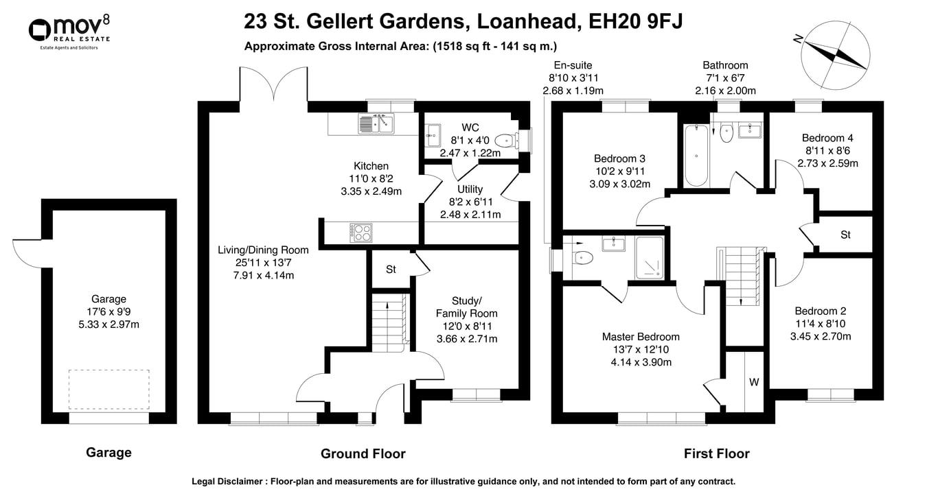 23, St Gellert Gardens, Loanhead floorplan