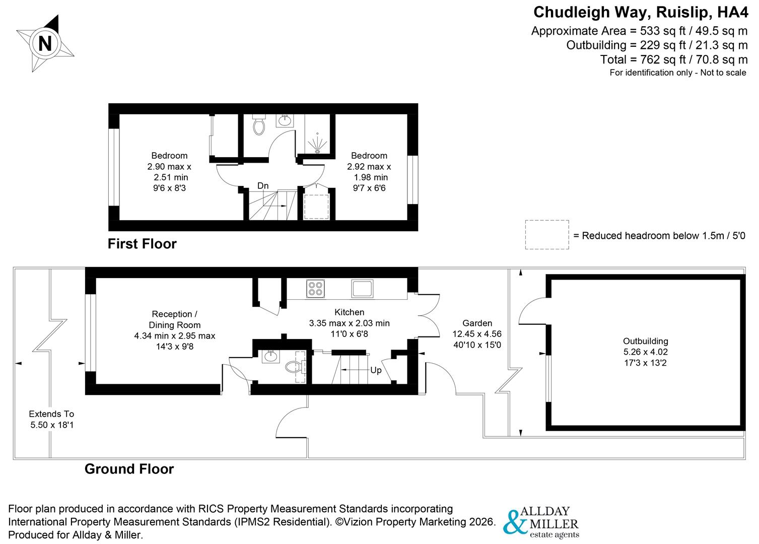 13A, Chudleigh Way, Ruislip floorplan