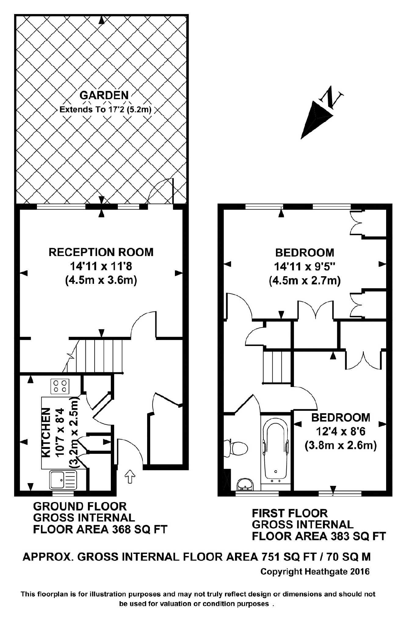 2 Bedrooms Flat to rent in Parkhill Road, London NW3
