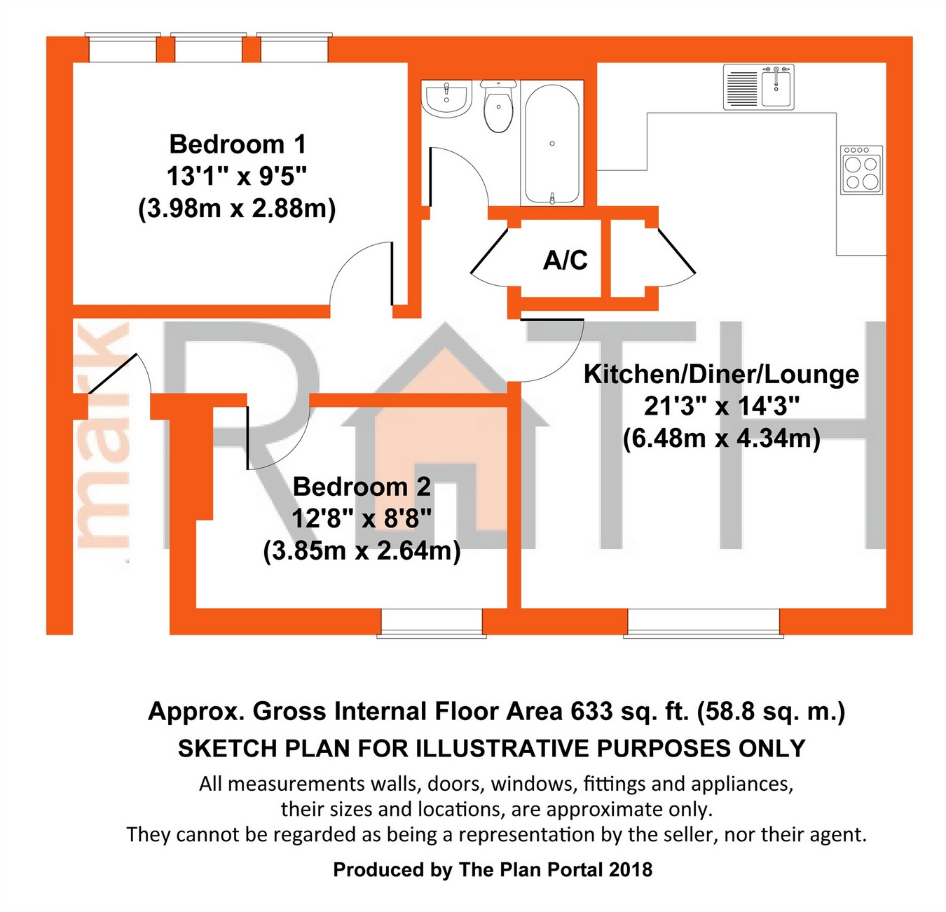 2 Bedrooms Flat for sale in Wyvern Close, Bracknell, Berkshire RG12