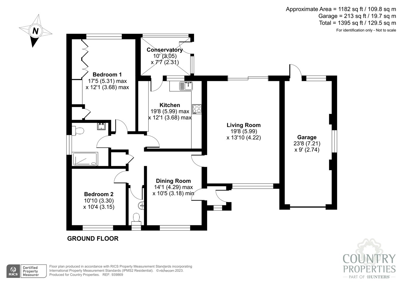 Greenfield Road, Flitton MK45, 2 bedroom detached bungalow for sale
