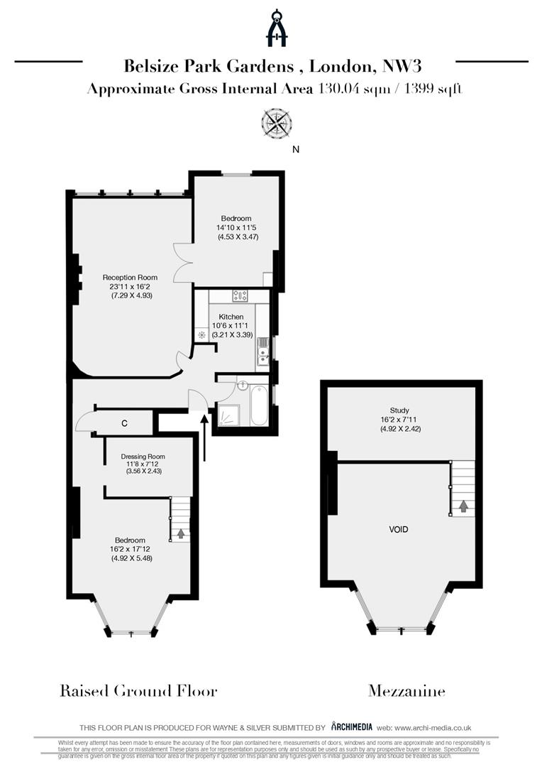 Flat 3, 5, Belsize Park Gardens, London floorplan