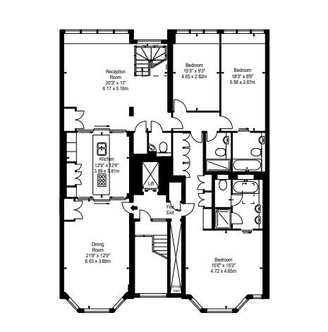 Apartment, 11, 21 Young Street, London floorplan