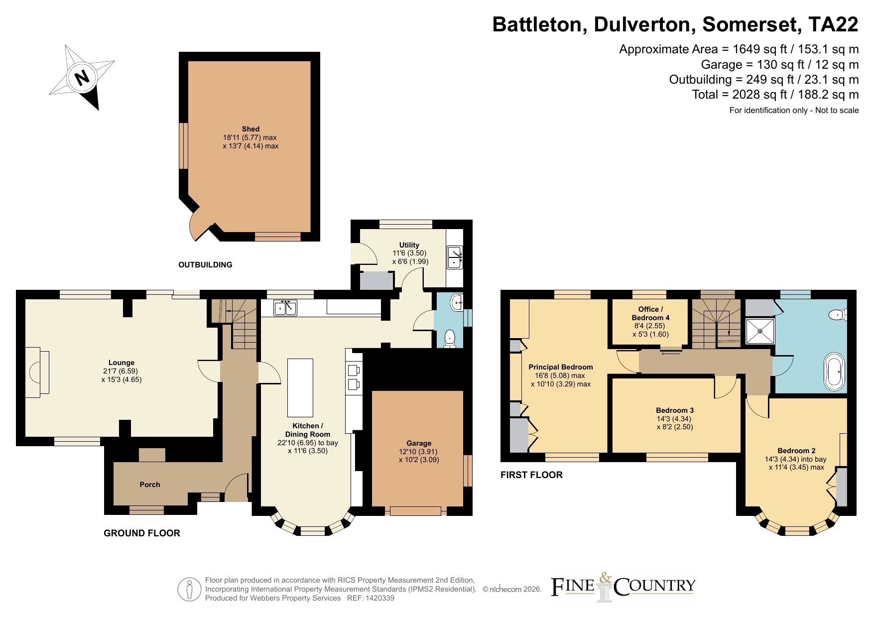 Timbers, 62, Battleton, Somerset floorplan
