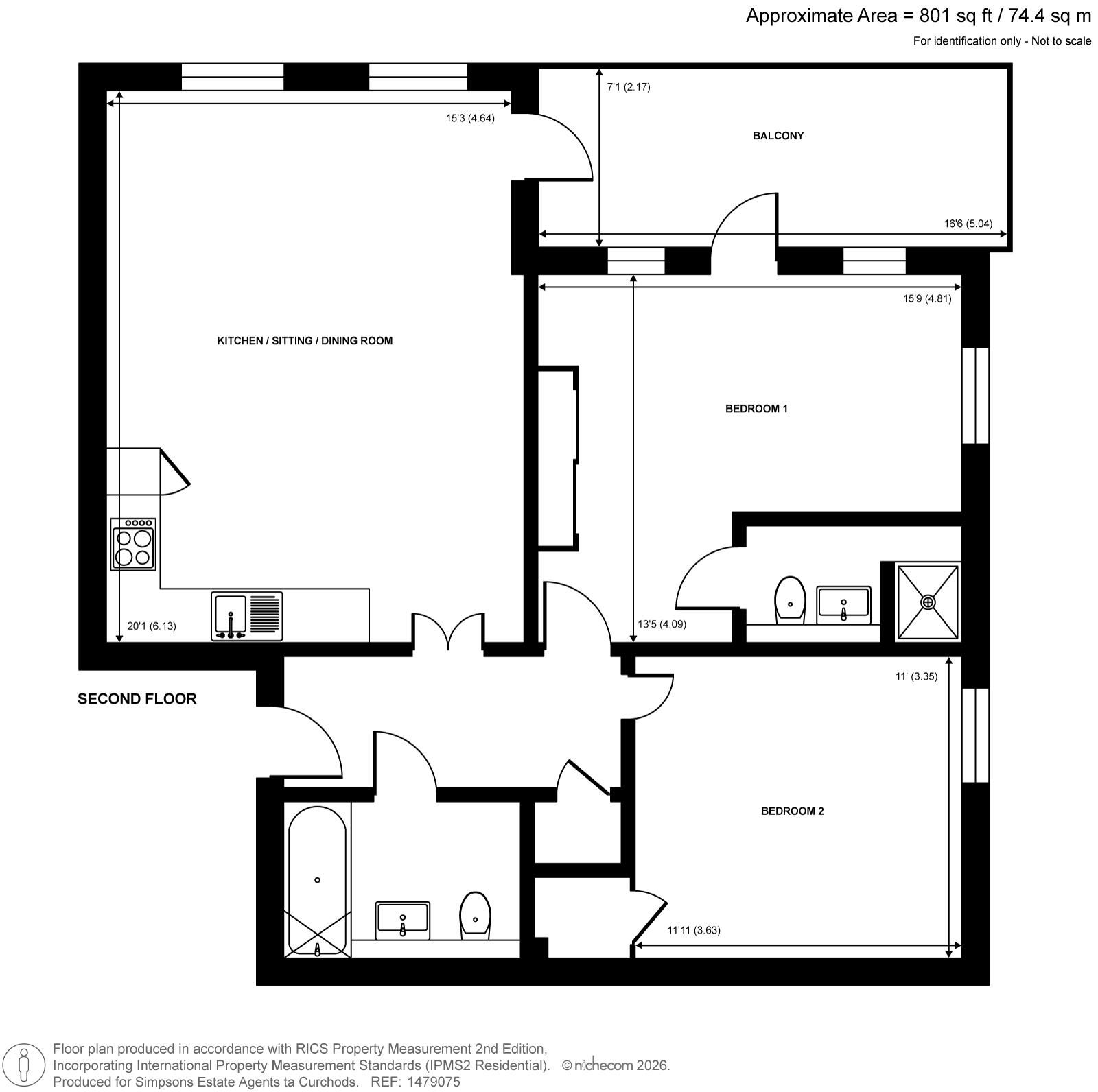 17, Grosvenor Court, Old Woking floorplan