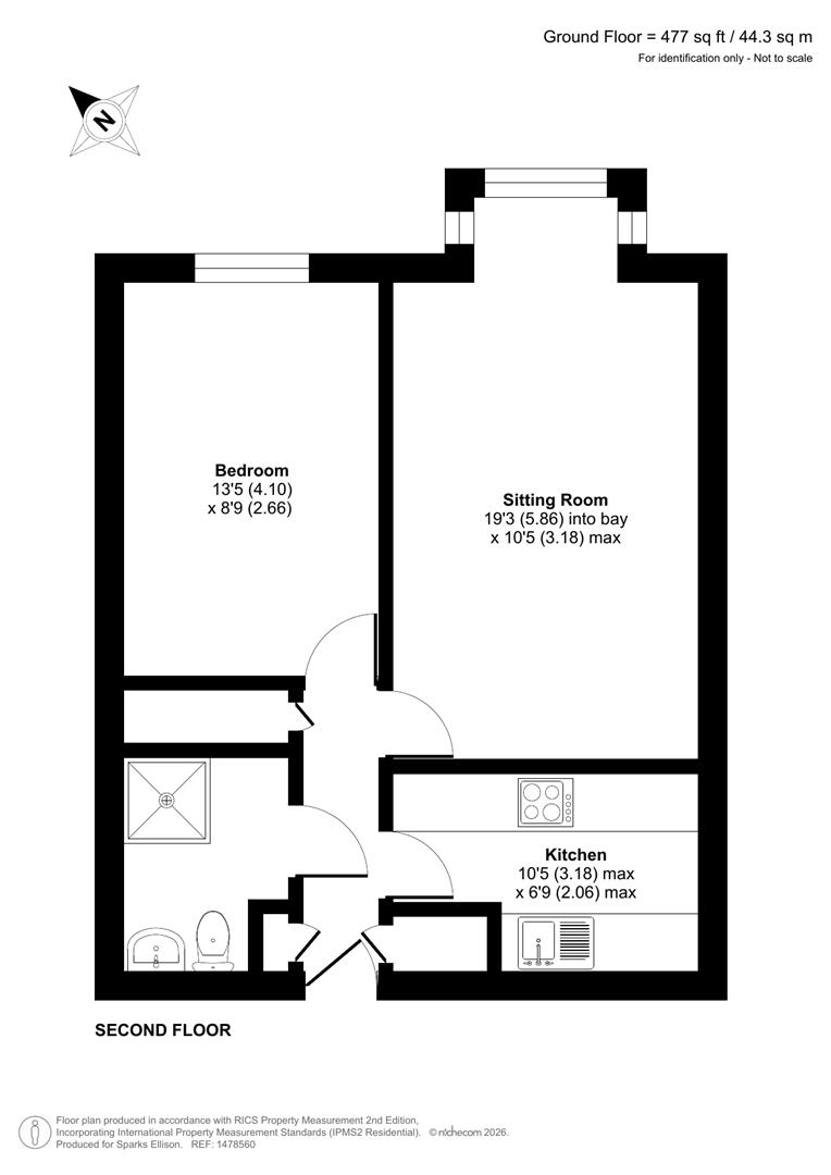 Flat 14, Charlotte Court, Merdon Avenue, Chandler's Ford floorplan