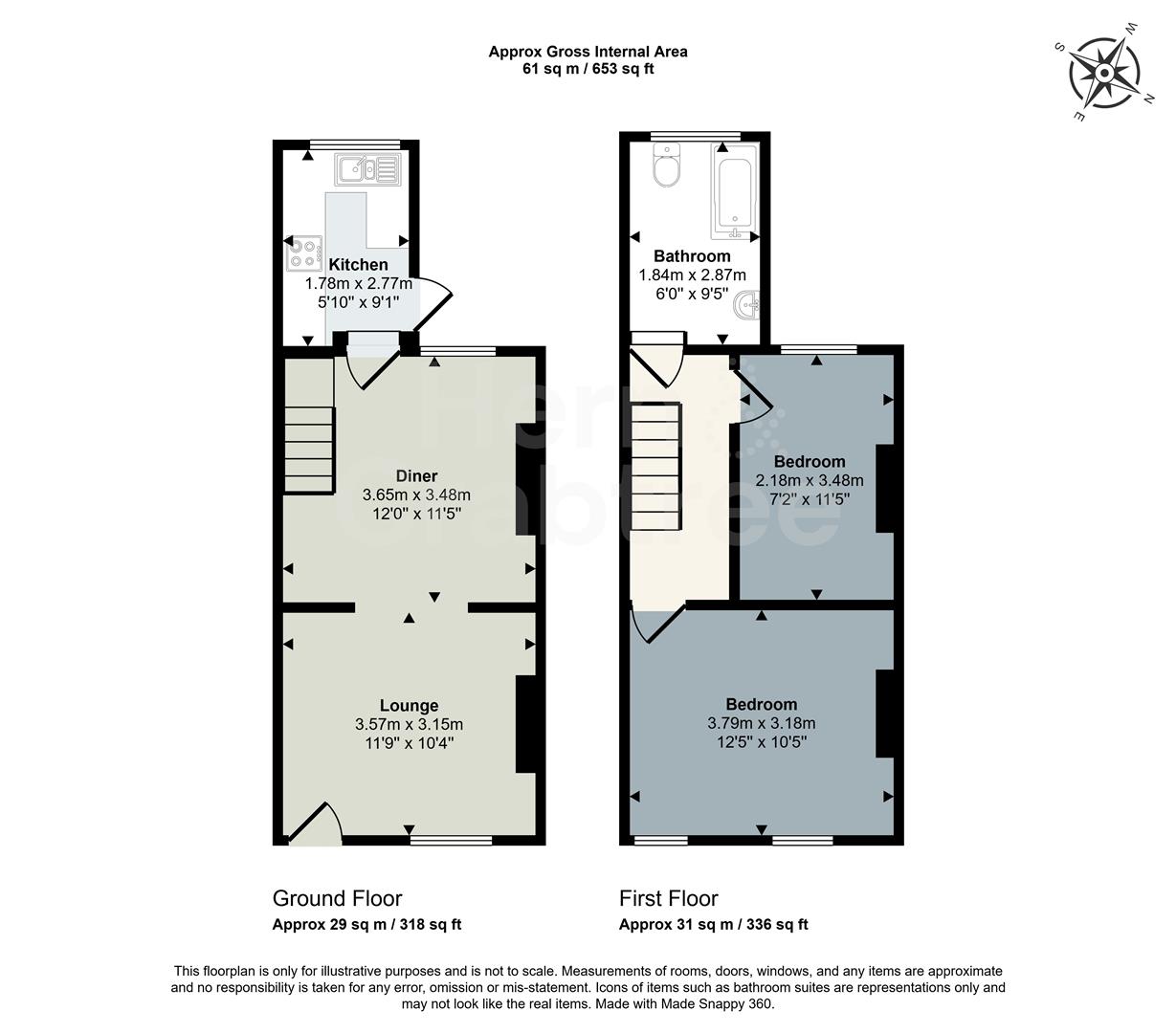 48, Warwick Street, Cardiff floorplan