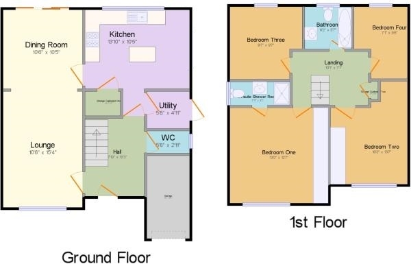 9, Inworth Close Westhoughton Greater Manchester, Bolton floorplan