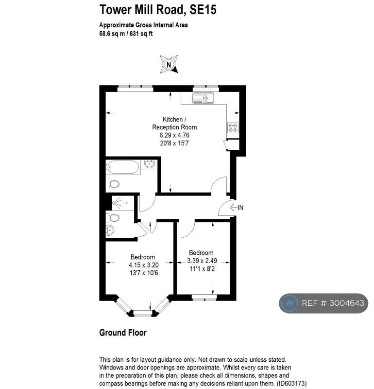 Flat, Tower Mill Road, London floorplan