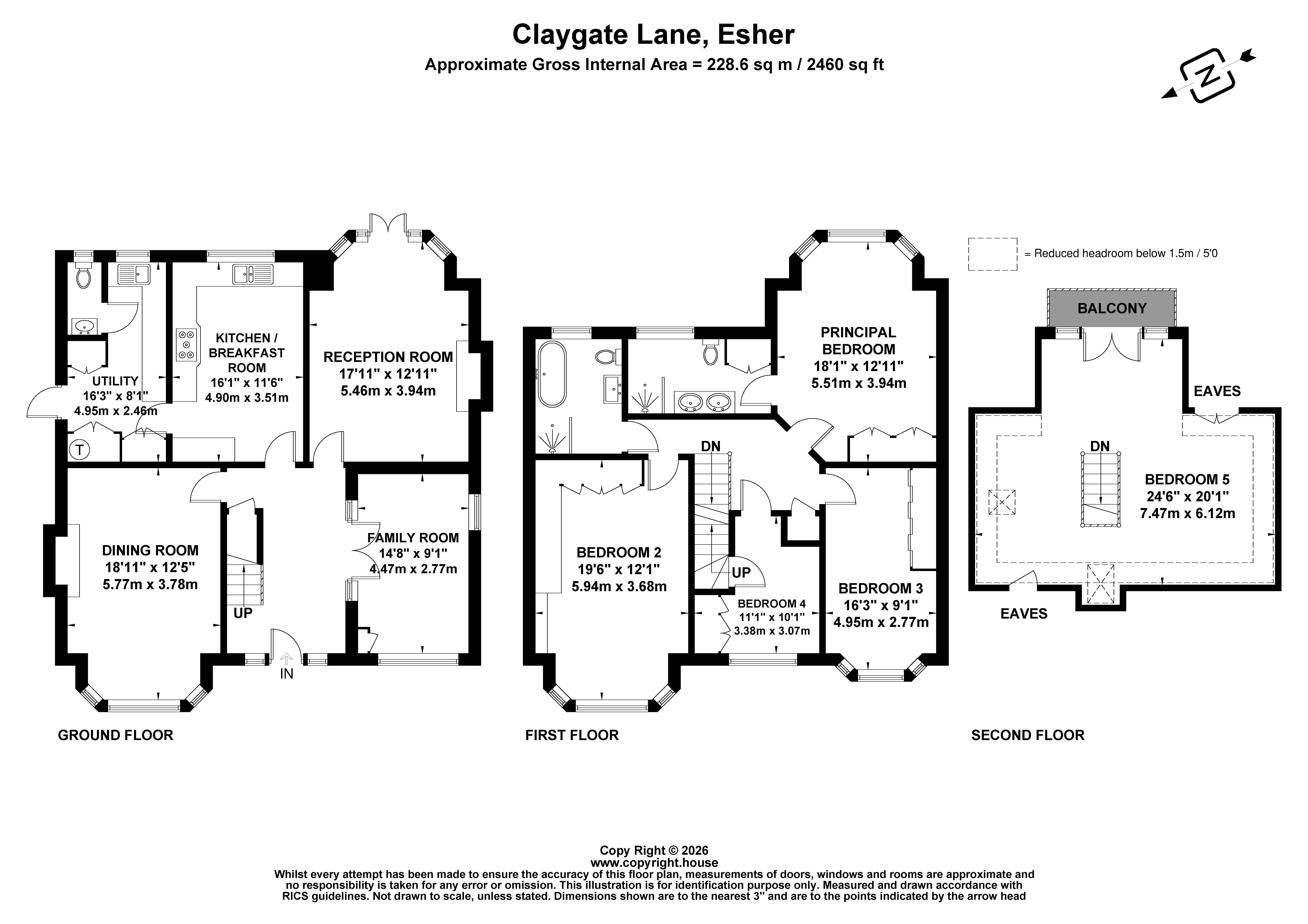 133, Claygate Lane, Surrey floorplan