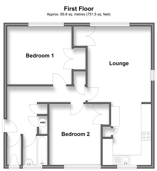Coombe Crescent Bury, Pulborough floorplan
