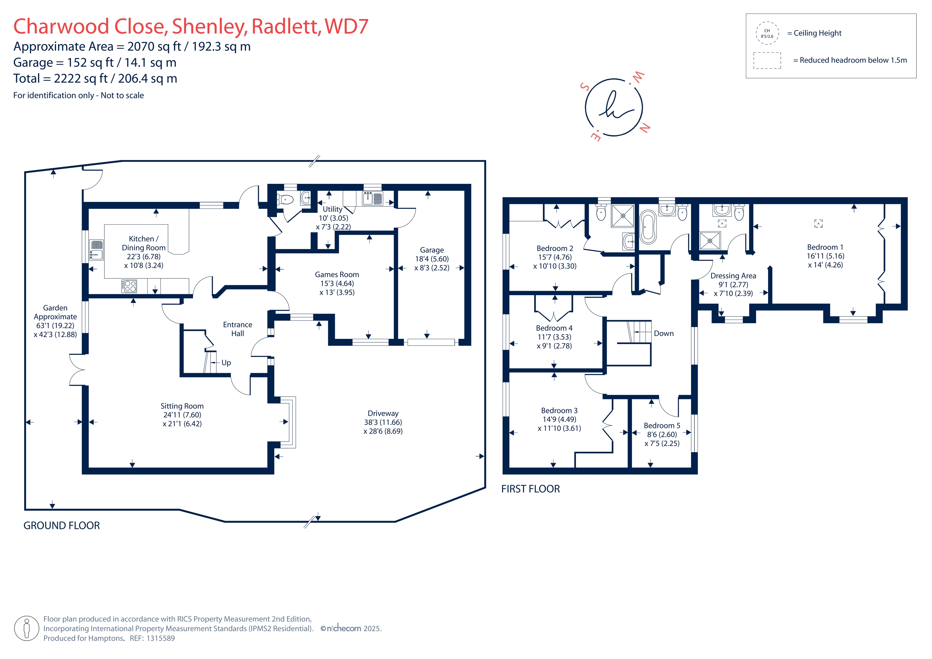 5, Charwood Close, Shenley, Radlett floorplan
