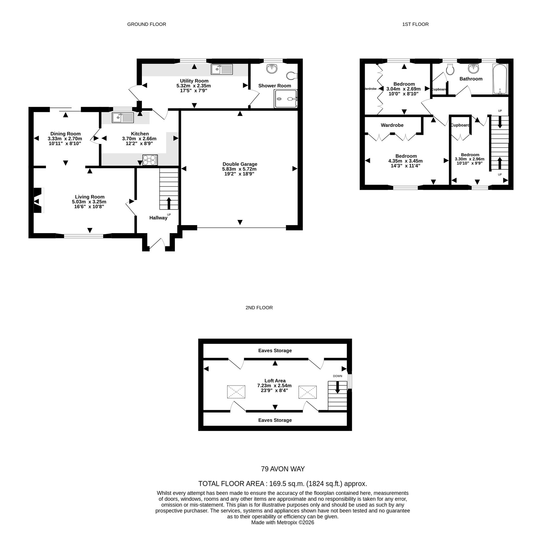 79 Avon Way, Portishead floorplan