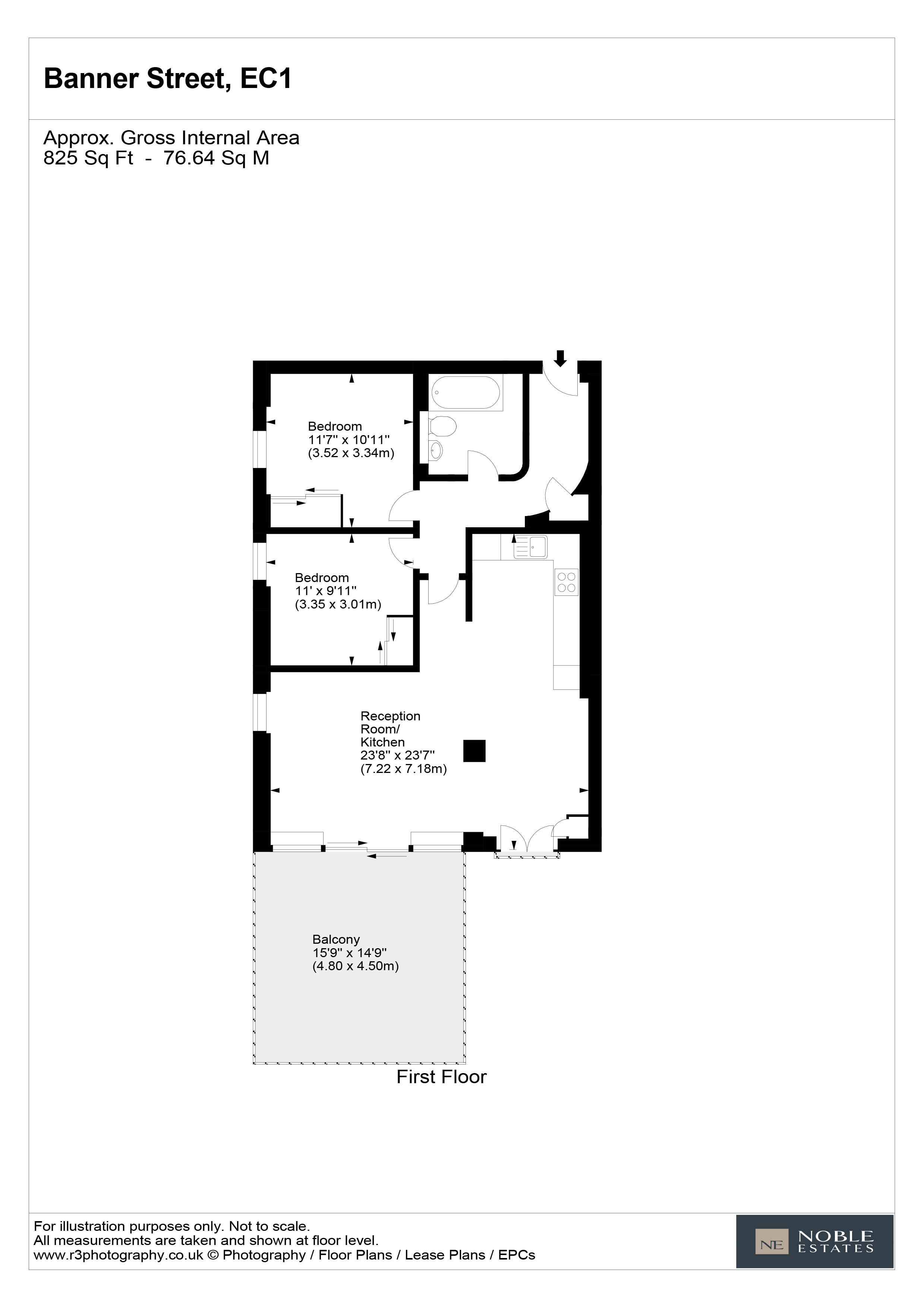 Flat 4 Britannia Lofts 16-26, Banner Street, London floorplan
