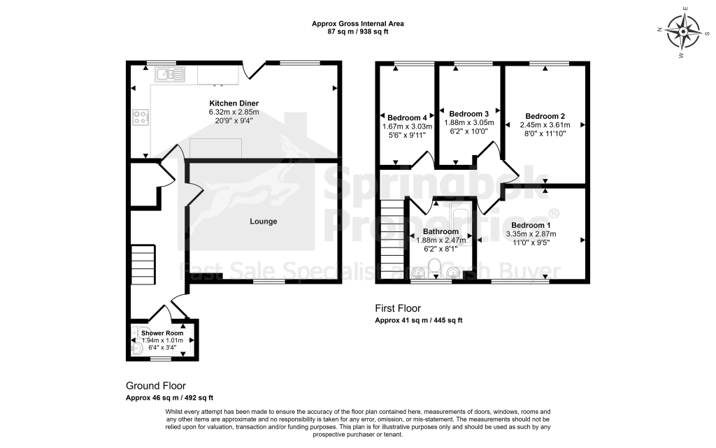 85, Flaxen Walk, Huntingdon floorplan