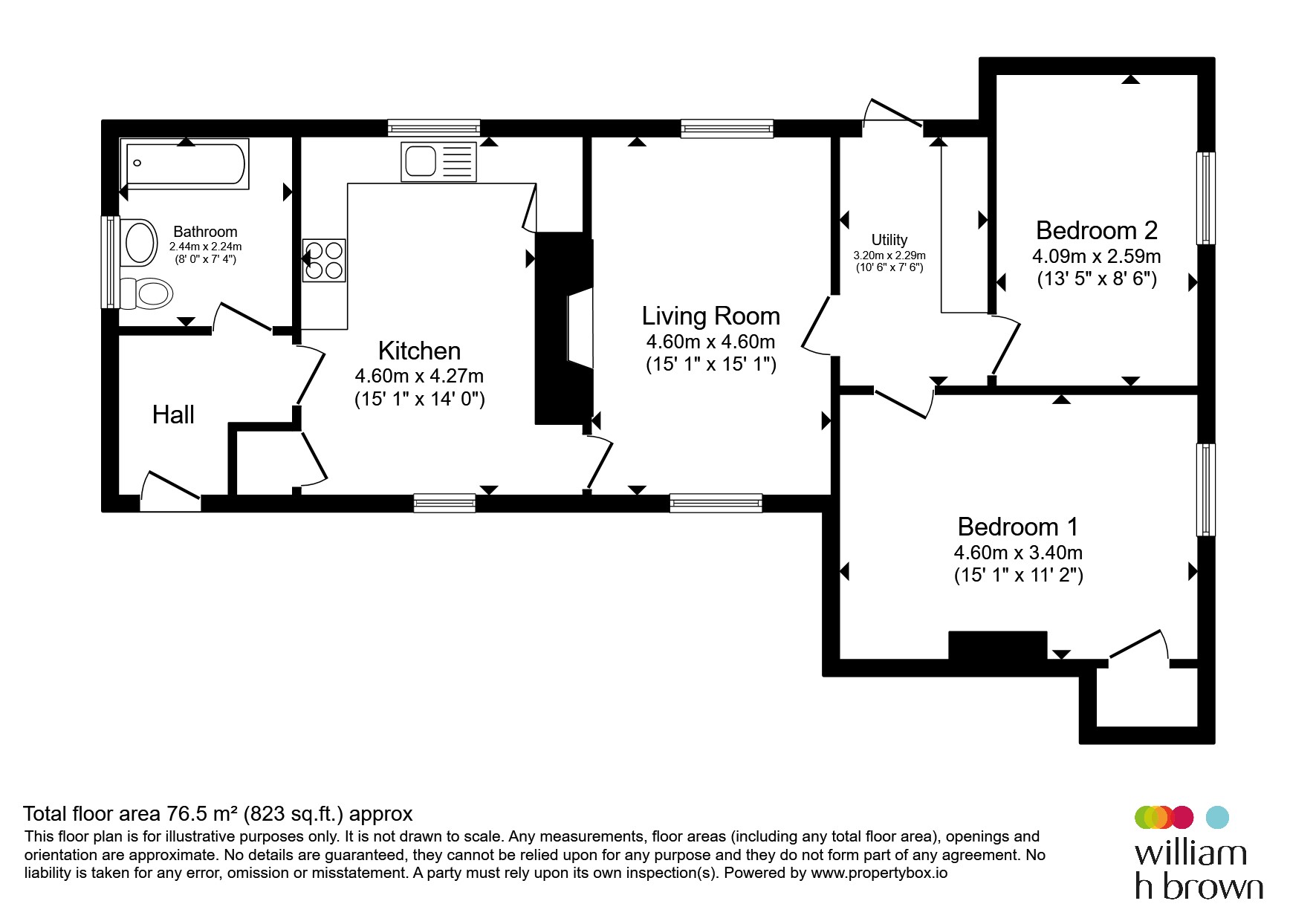 Flat 1, East Harling Hall, School Lane, NORWICH floorplan