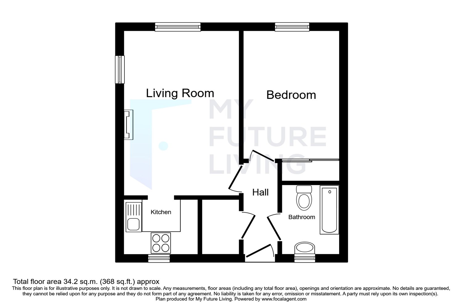 59, Morgan Court, Worcester Road, Malvern Link floorplan