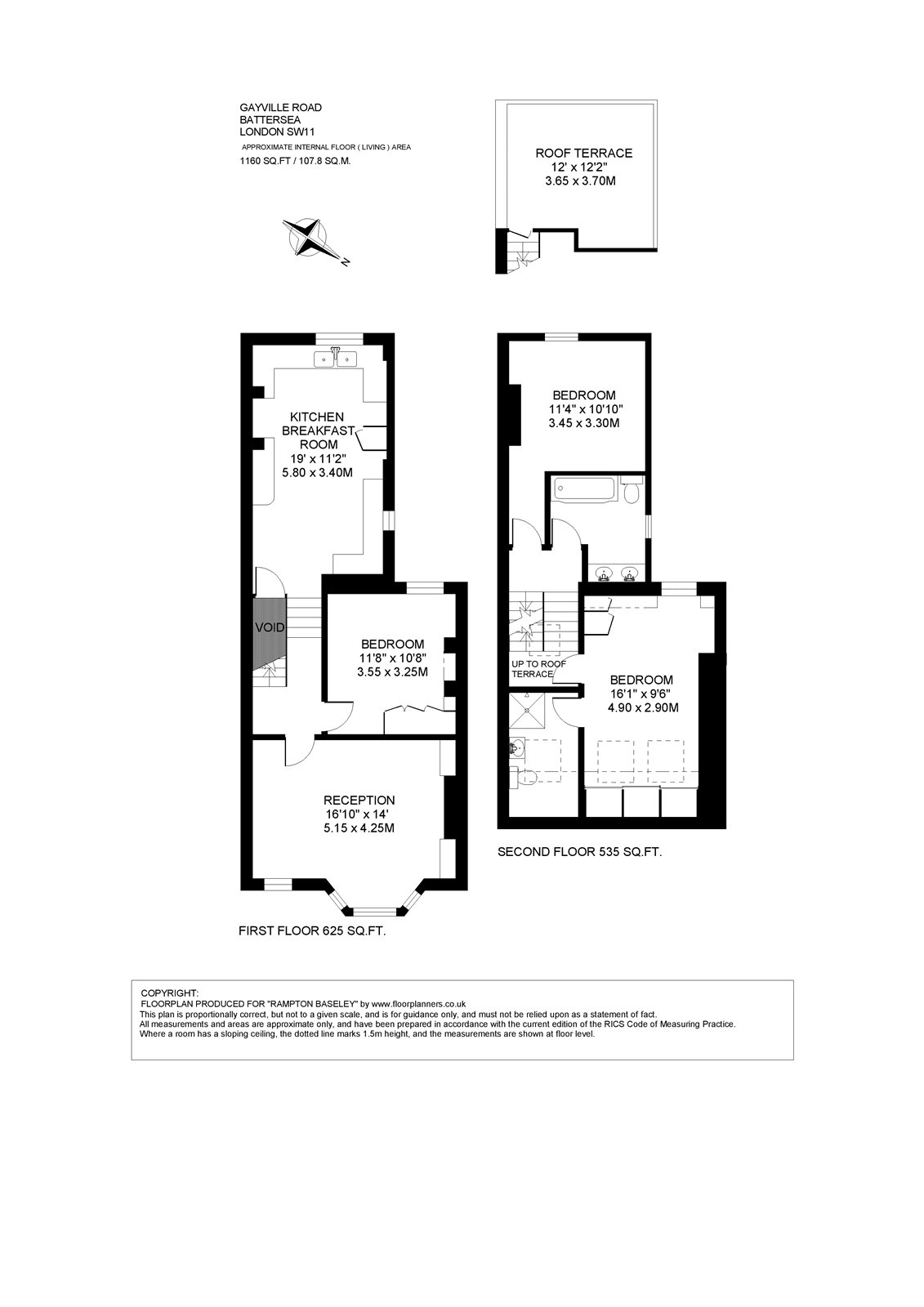 First Floor Flat, 80, Gayville Road, London floorplan