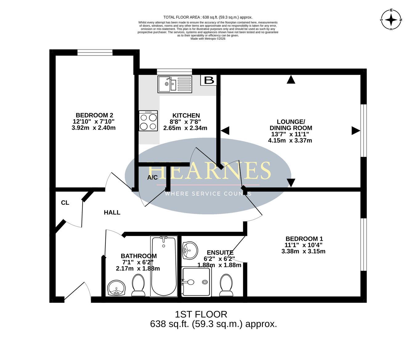 Flat 8 Jamie Court, Poole Road, Poole floorplan