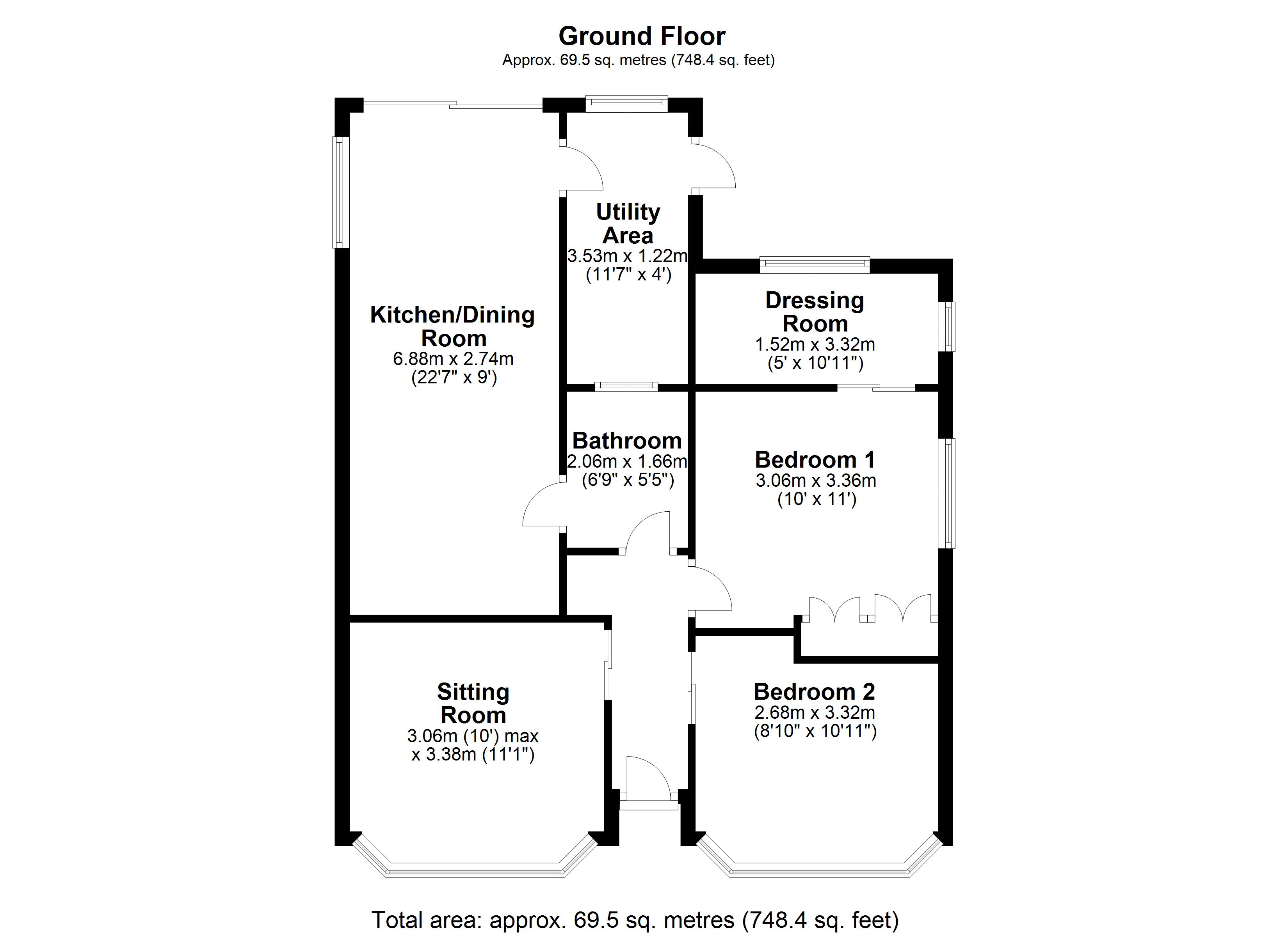 2 bed detached bungalow for sale in Upton Crescent, Nursling