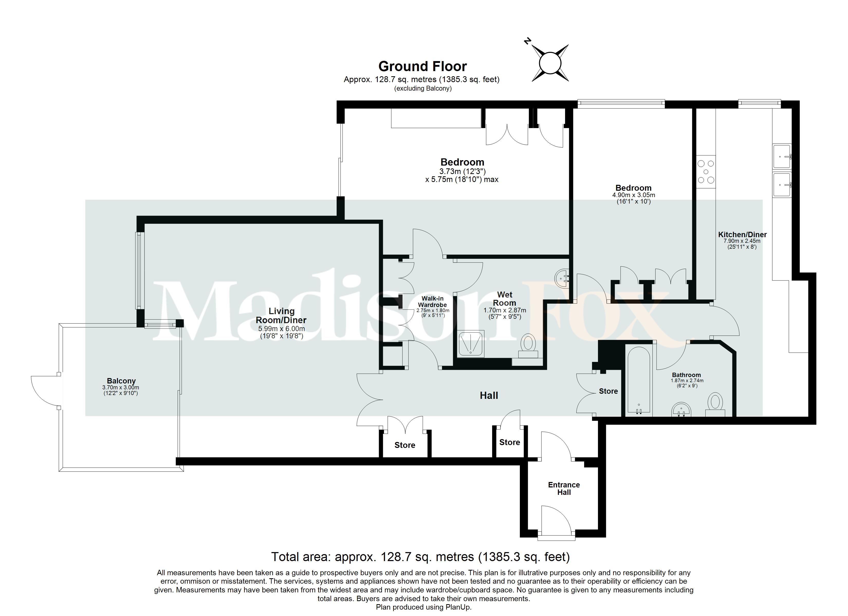 Flat 3, Millbrook, 164, Manor Road, Essex floorplan