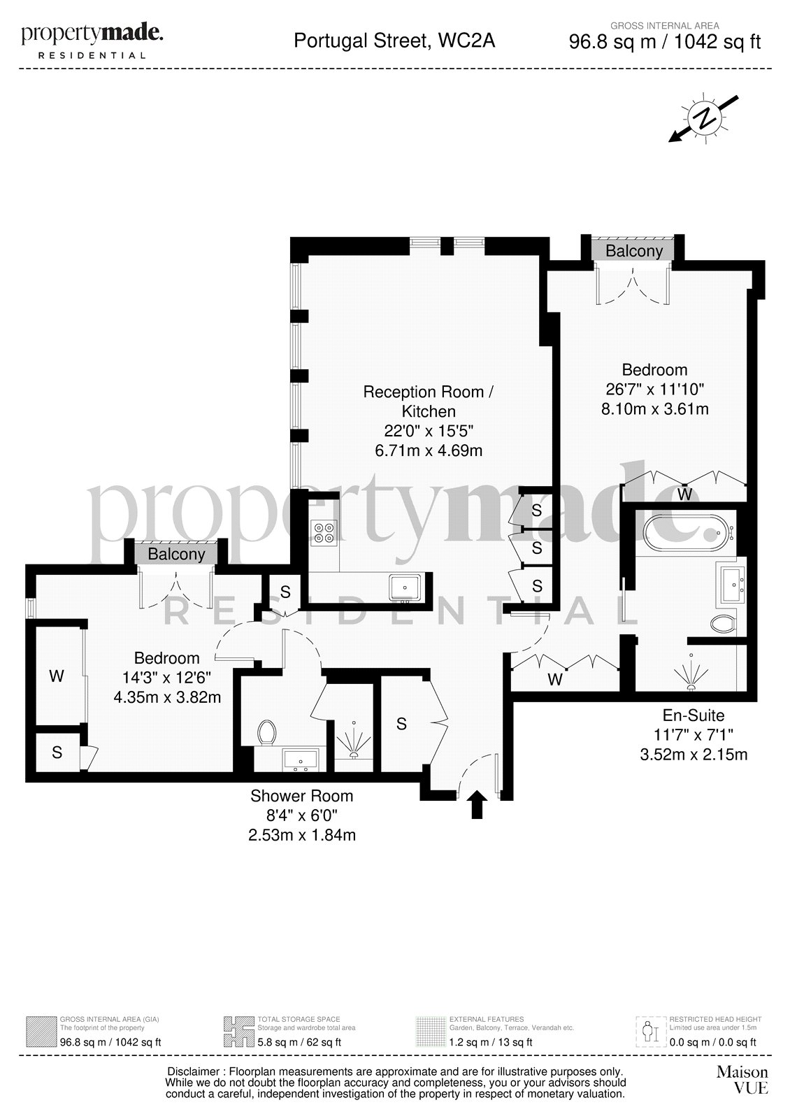 Apartment E104,, Lincoln Square, London floorplan