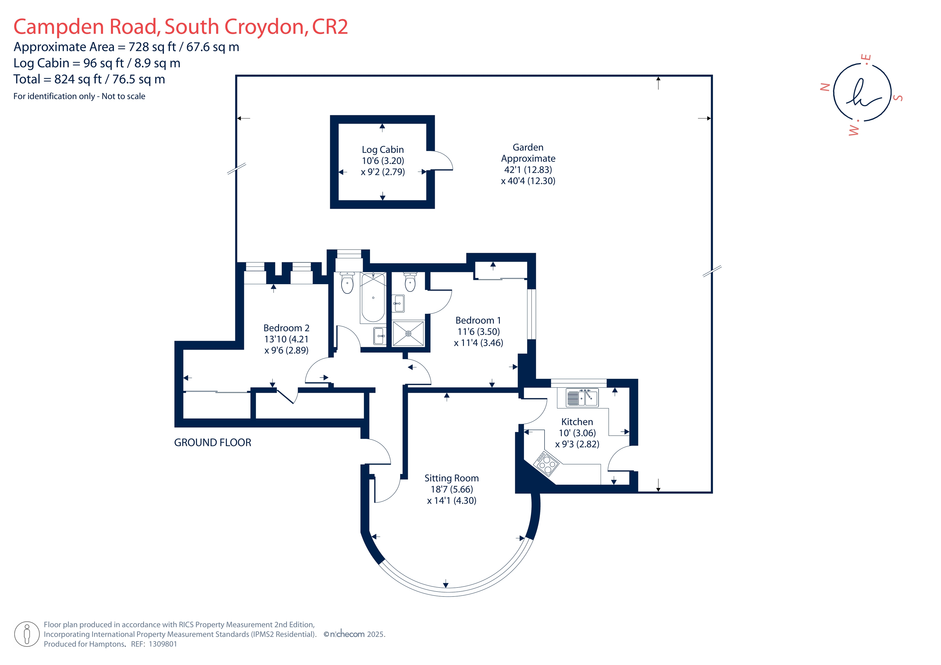 Flat 1, Glengarry House, 94, Campden Road, South Croydon floorplan