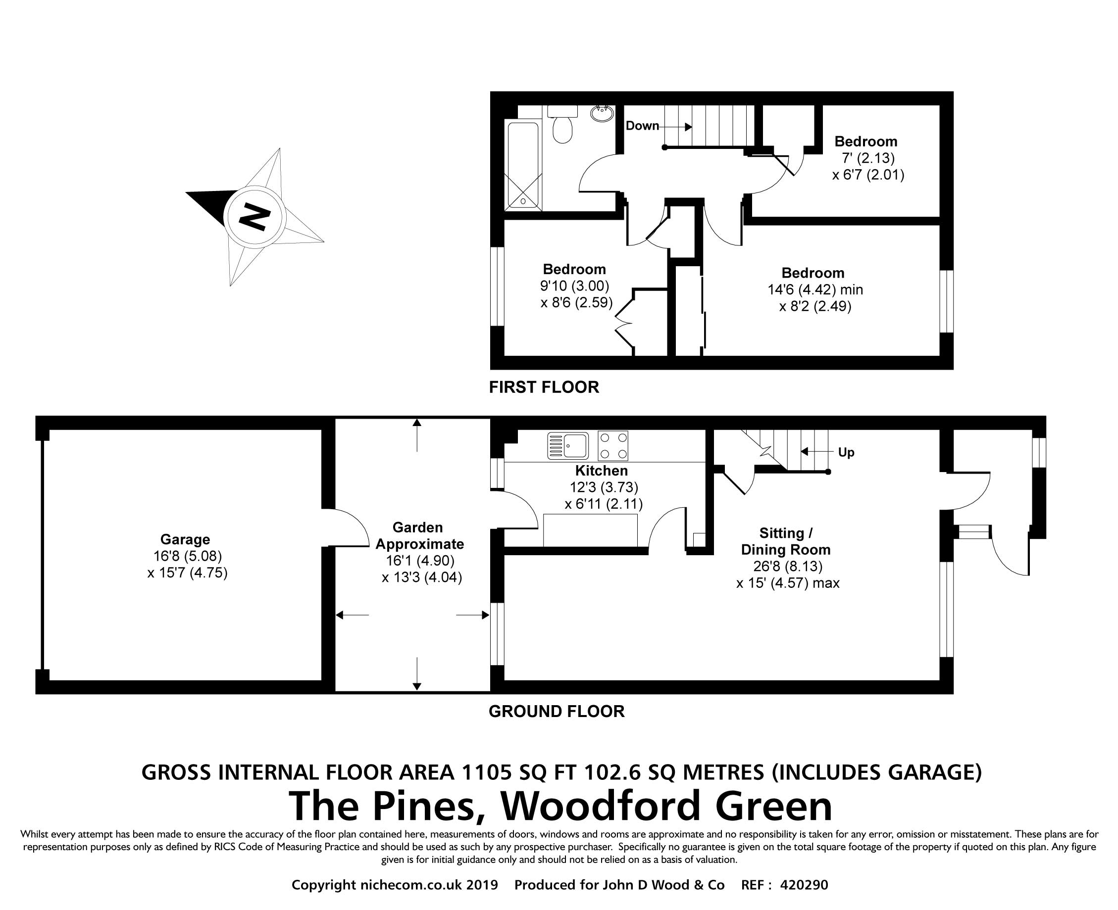 3 Bedrooms Terraced house to rent in The Pines, Woodford Green IG8