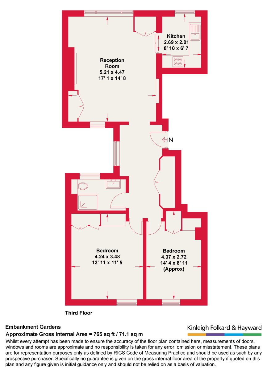 4, 5, Embankment Gardens, London floorplan