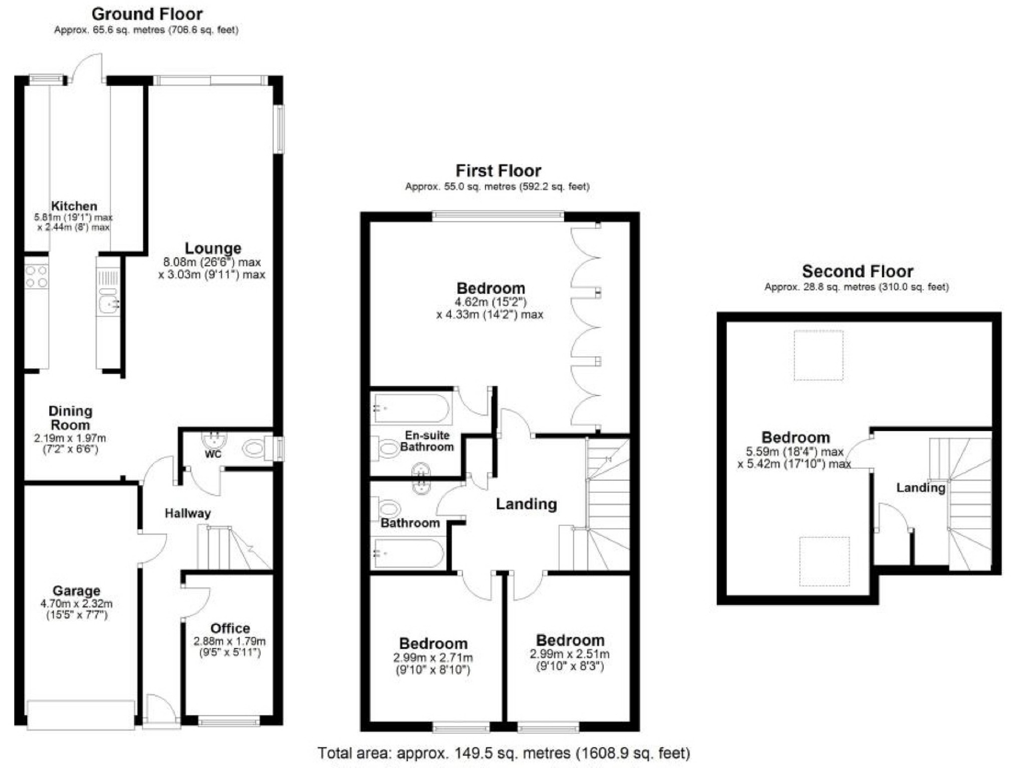4 Bedrooms Town house for sale in London Road, Hertford Heath, Herts SG13