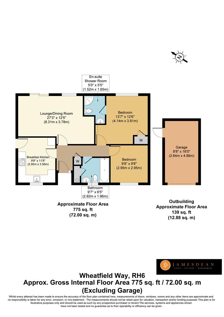 44, Wheatfield Way, Horley floorplan