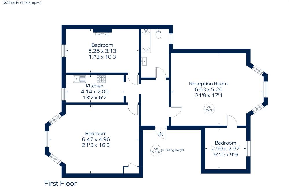 6B, Compayne Gardens, London floorplan