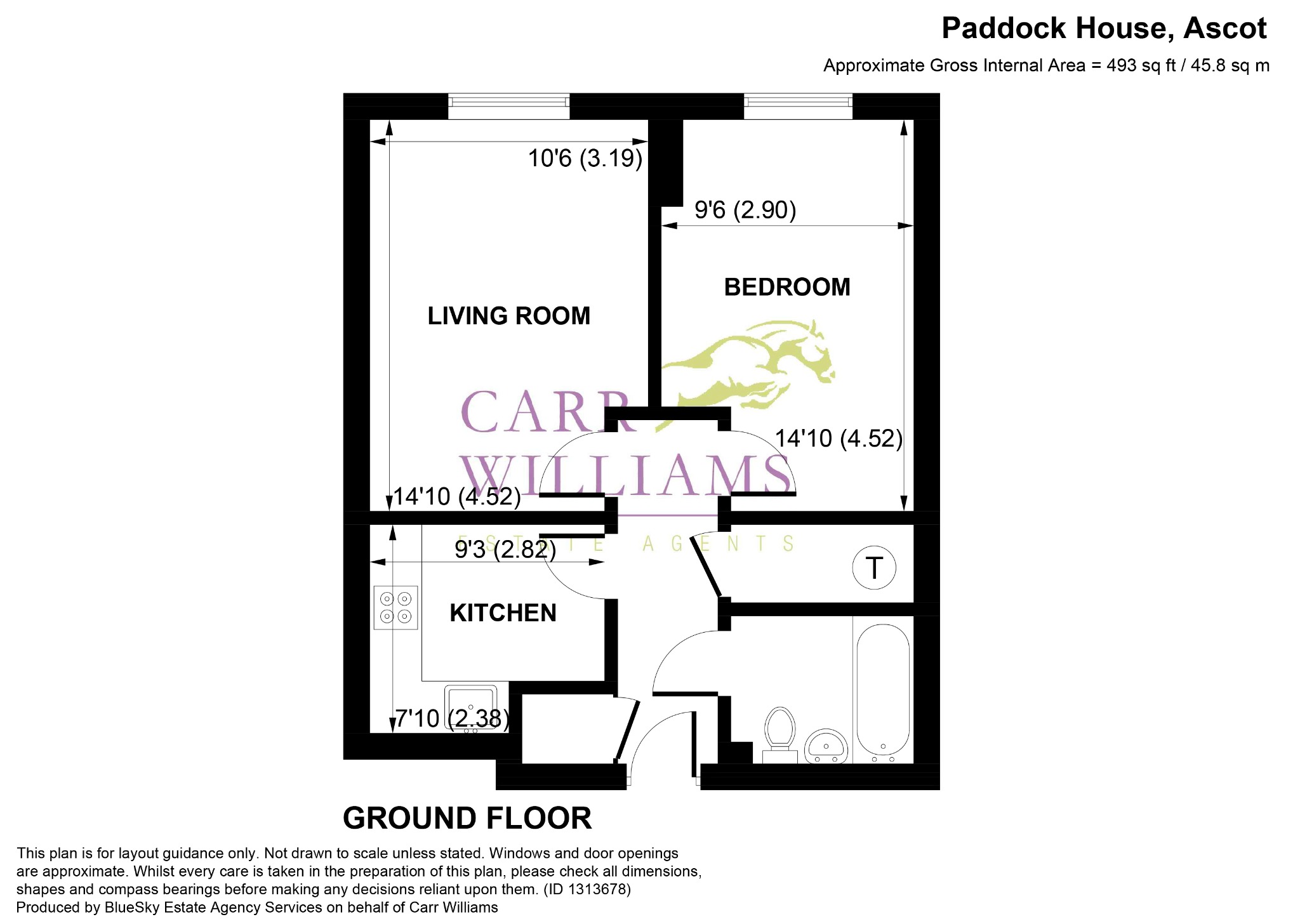 1 Paddock House, Burleigh Road, Ascot floorplan