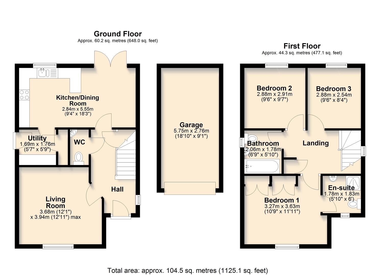 40, Chestnut Avenue, Meon Vale, Stratford-Upon-Avon floorplan