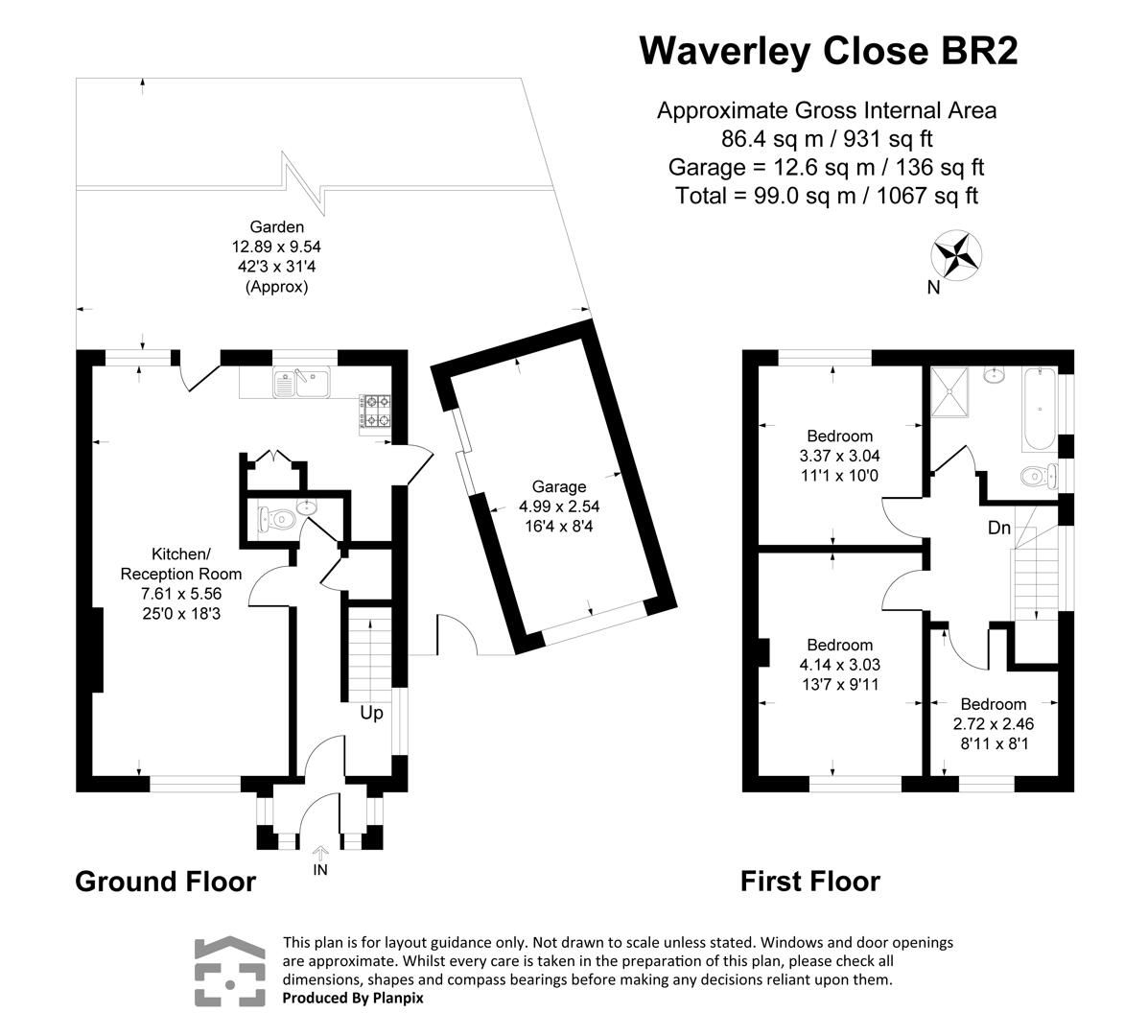 6, Waverley Close, Bromley floorplan