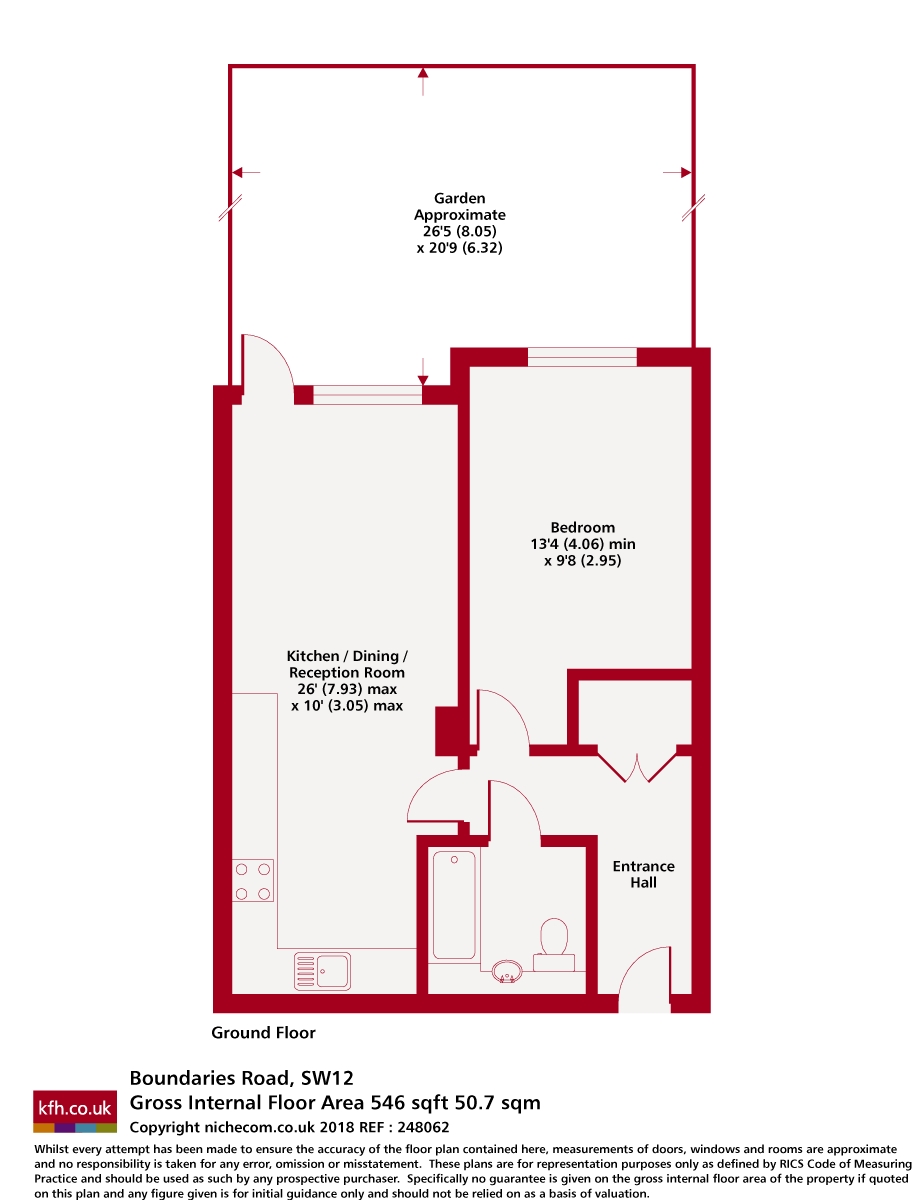 Boundaries Road, London floorplan