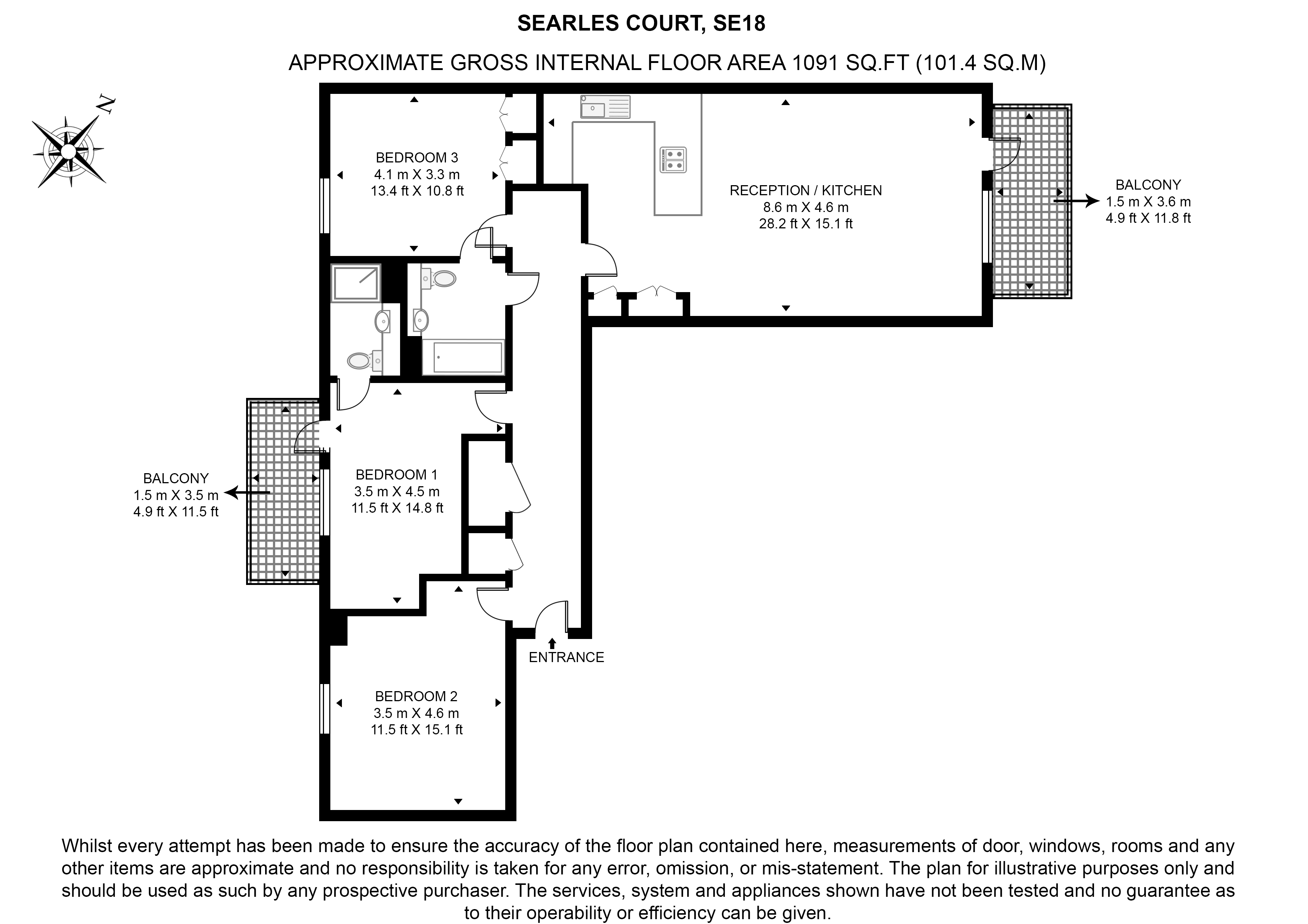 Searles Court, Woolwich floorplan