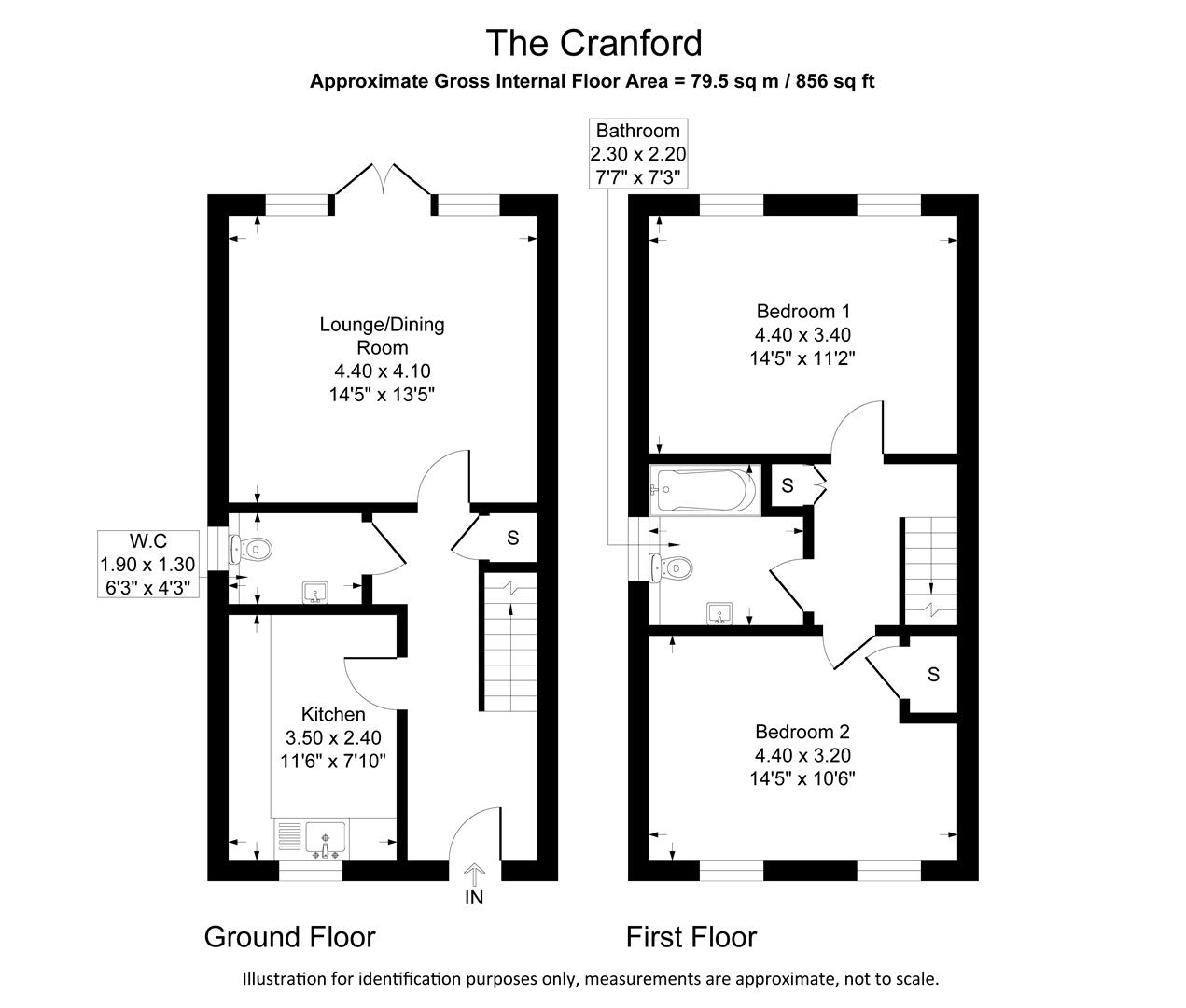 The Cranford, Hallsteads, Buxton floorplan