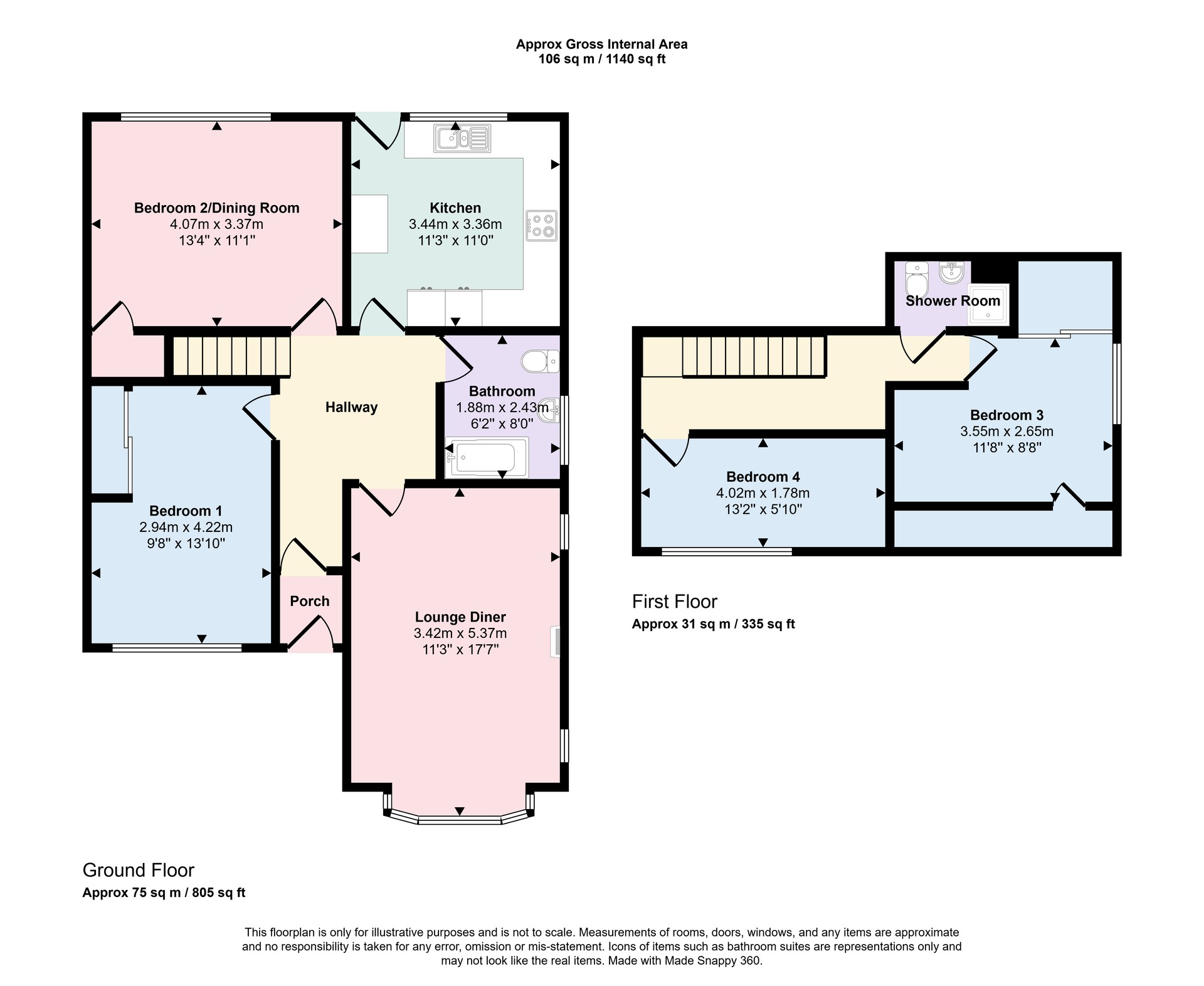 15, Moss House Road, Preston floorplan
