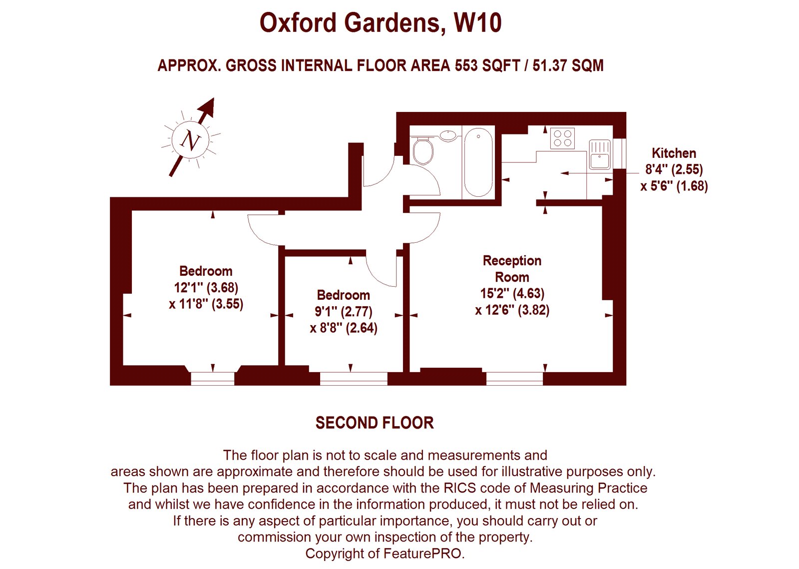 2 Bedrooms Flat for sale in Oxford Gardens, London W10