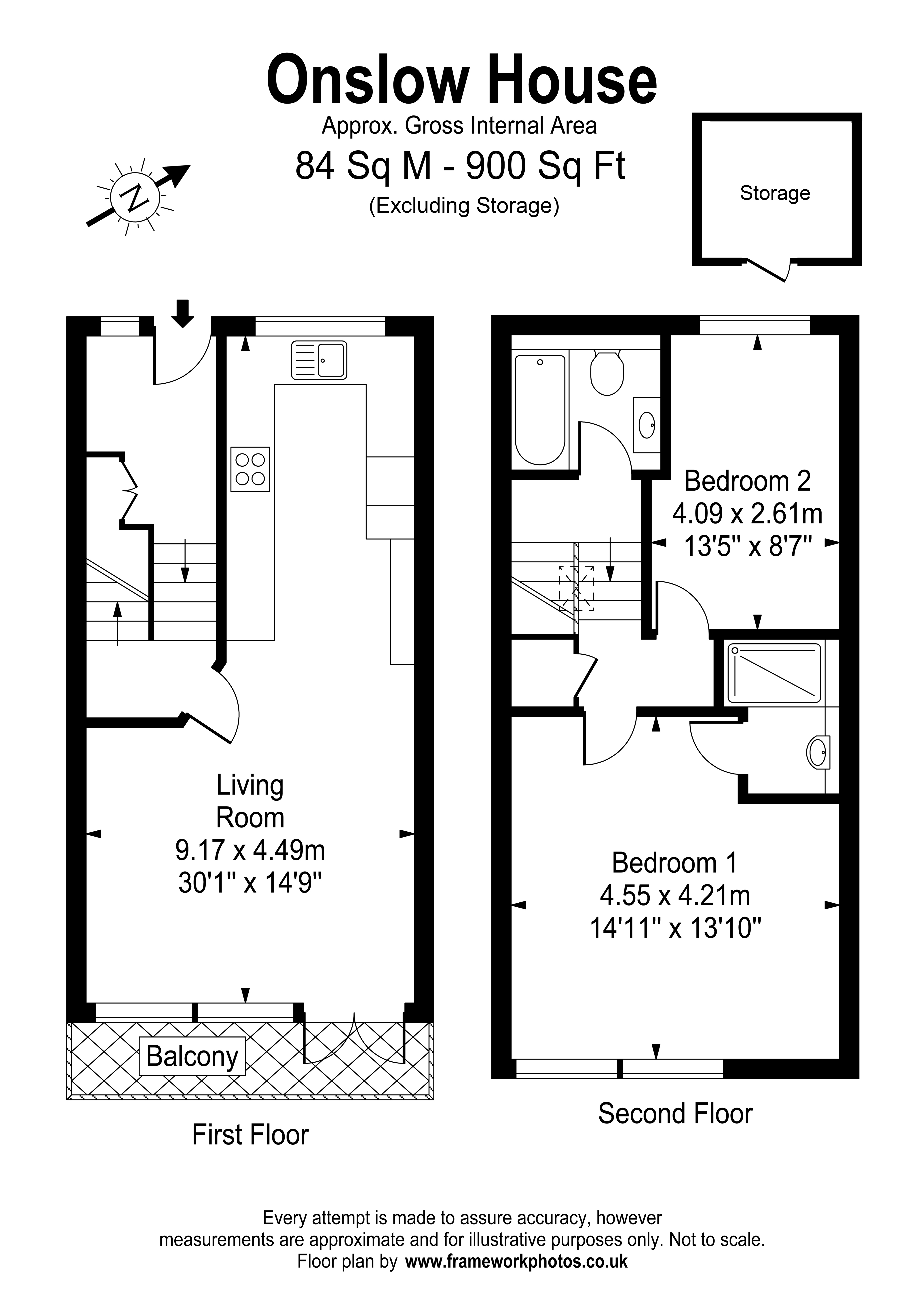 2 Bedrooms Flat for sale in Onslow House, Friars Stile Road, Richmond TW10