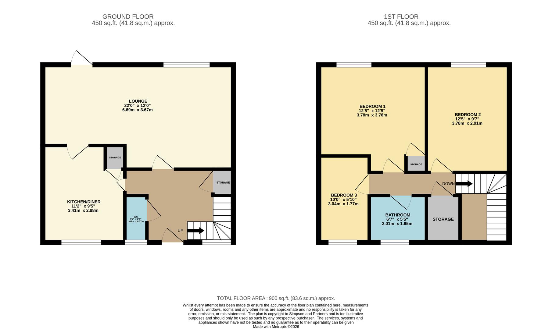 150, Kilnway, Wellingborough floorplan