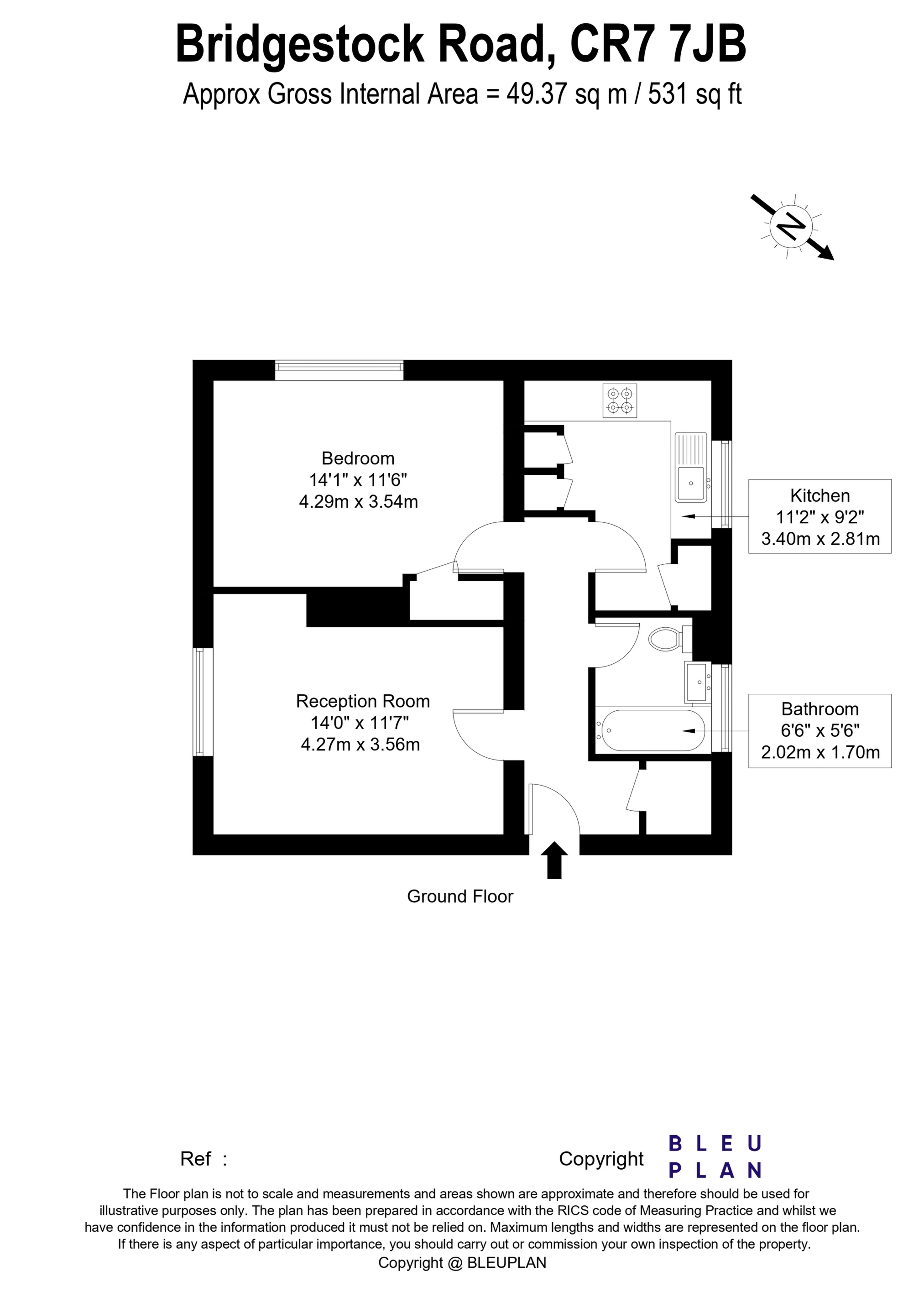 158, Brigstock Road, London floorplan